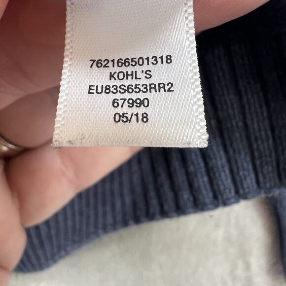 Urban Pipeline Sweater Boys Medium Blue Aztec Knit Pullover Half Zip - Picture 6 of 8